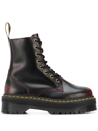 Ботинки Dr. Martens Jadon на платформе милитари красные в Санкт-Петербурге