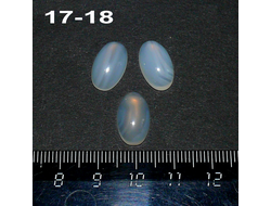 Агат натуральный (кабошон) тиман №17-18: комплект - 15*9*5мм