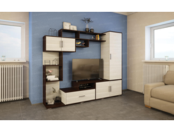 ЛДСП Гостиная ПЕКИН Дуб Венге-Сосна Лоредо