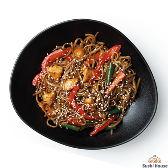 Лапша WOK с курицей и арахисом, 300 г.