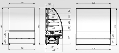 Витрина кондитерская Adagio LX Classic LED 900