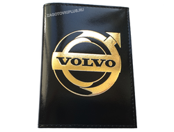 Кожаная обложка для авто документов с логотипом авто