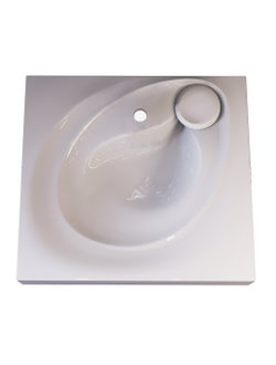 Раковина над стиральной машиной RAVAL Perla 60х55 Белая с кронштейнами 60х55х10,5 см