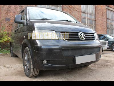 Защита радиатора Volkswagen T5 (Multivan,Caravelle) 2003-2009 black