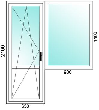 Балконный блок 1600х2100