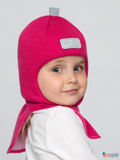 Шапка-шлем "NK"   20101-01, цвет ярко-розовый р. 52-54