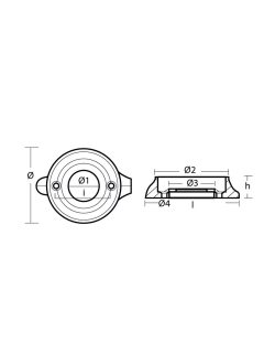 Цинковый анод Tecnoseal 00706 Ø97x122x27мм кольцевой для двигателей Volvo Penta 120S