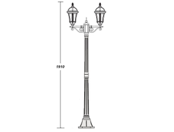 Светильники садово-парковые ROME S (столб 2 фонаря, высота  2233мм)