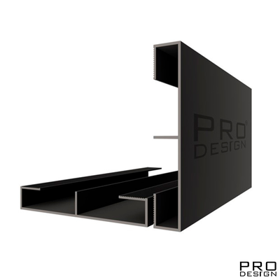 Алюминиевая вставка 1965 для плинтуса Pro Design 2,7 м.п. (12х70 мм) Черный муар