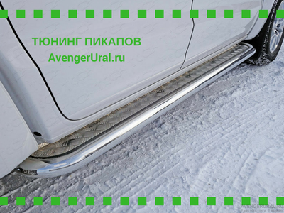 Пороги с площадкой (алюм. лист) 60,3 мм