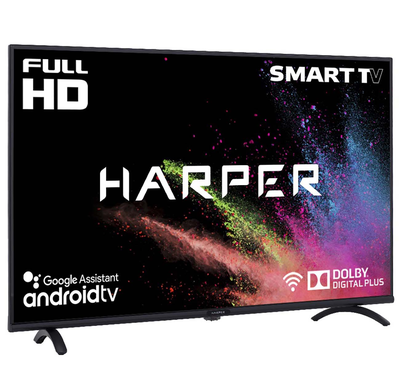 Телевизор Harper 43F720TS, 43", Full HD, Smart TV Черный