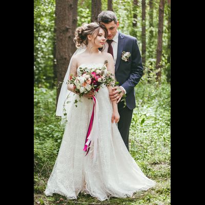 Букет невесты &amp; Бутоньерка № 1339