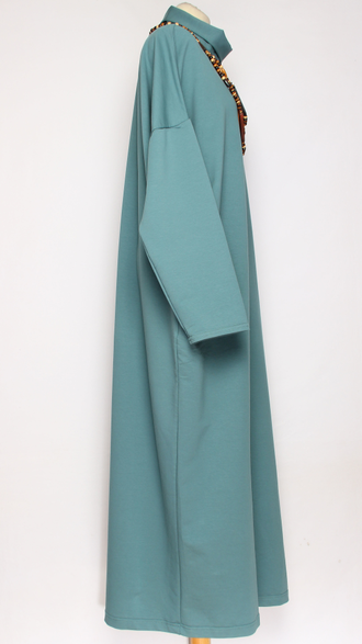 Платье "Кимоно хомут" бирюзовое р.54 св. бирюзовое р.50