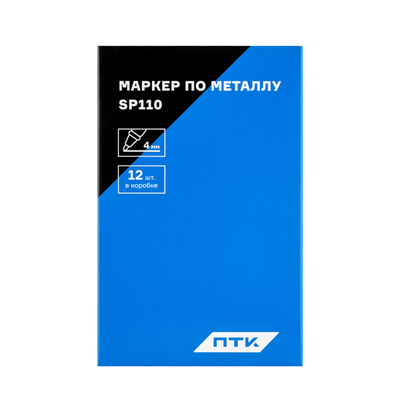 Маркер по металлу ПТК, белый, до 4 мм