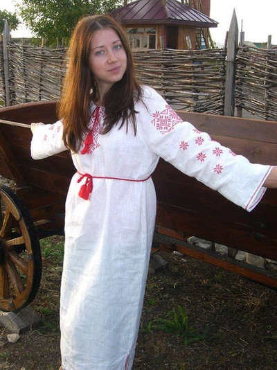 Платье-рубаха с орнаментом - Спарыш