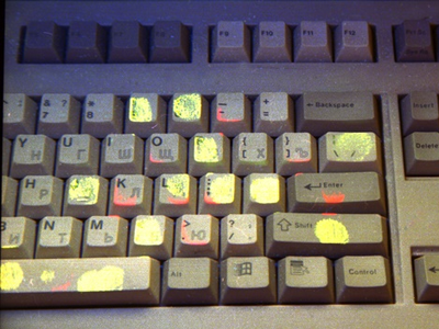 Следы, оставленные злоумышленником после меточного средства Орлюм-365