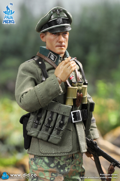 Немецкий лейтенант - Коллекционная ФИГУРКА 1/12 Palm Hero Series WWII German 12th Panzer Division Infantry Lieutenant – Rainer (XD80024) - DID
