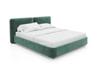 Кровать "Лема" зелёного цвета