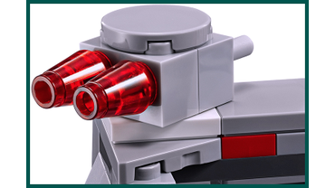 Вращающаяся Бронебашня с Двойным Спаренным Бластером на крыше Имперского Войскового Транспортёра ITT (LEGO 75078).