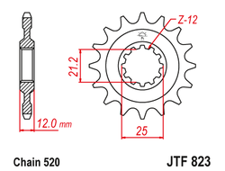 Звезда ведущая JT JTF823.12 (JTF823-12) (F823-12)