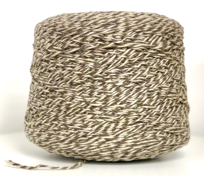 FILATI BIAGIOLI MODESTO NORDICO 100% кашемир 170 м в 100 граммах цв. 506025 коричнево-бежевый меланж с вкраплением зелёного и горчичного цветов