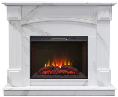 Электрокамин Carolina Marble WT с очагом Sparta 25.5 LED