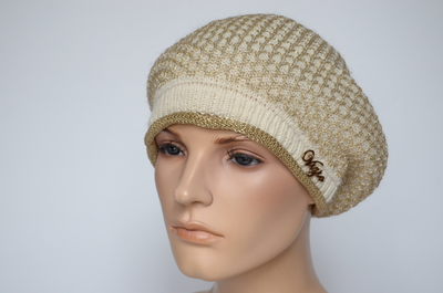 Вязаный берет сетка для женщин