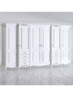 ШКАФ 6 ДВЕРЕЙ SILVERY ROME (L372*P70*H220) S626E-K00-S