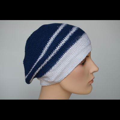 Берет в полоску Vizio 5038 синий с белым