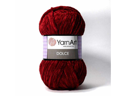 Пряжа для вязания Dolce YarnArt. 100% микрополиэстер. в 100 г, 120 м цвет Вишня