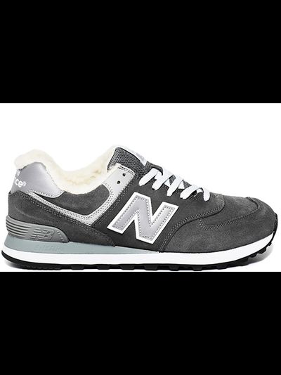 New Balance 574 Grey с мехом