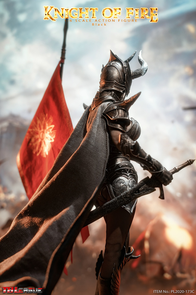 Рыцарь Пламени в черном - Коллекционная ФИГУРКА 1/6 scale Knight of Fire - Black  (PL2020-173C) - TBLeague