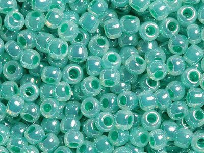 Японский бисер Toho 11/0 920  Ceylon Lt Sea Green / Светлая морская зелень с жемчужным блеском