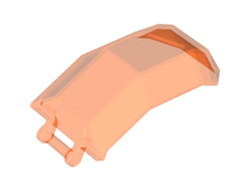 Windscreen 4 x 4 x 4 2/3 with Bar Handle, Trans-Orange (11289 / 6292973 / 6313451)