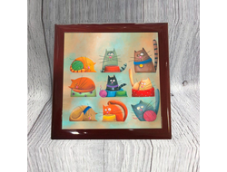 Шкатулка Котики №3