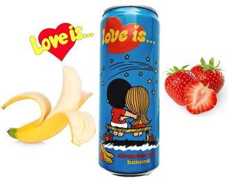 Газированный напиток LOVE IS Клубника и Банан 330мл (12)