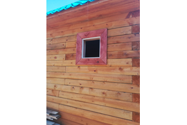 Установлен стекло пакет в мойке