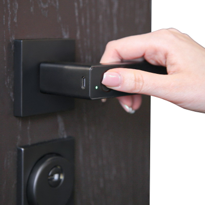 Умная электронная дверная ручка Smart lock R10 Черная