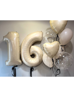 НАБОР ВОЗДУШНЫХ ШАРОВ "ВАНИЛЬНЫЙ ДЕНЬ РОЖДЕНИЯ"
