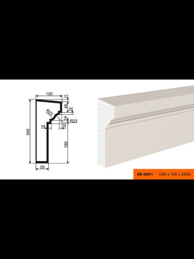 Фасадный карниз из пенополистирола с покрытием LEPNINAPLAST (Лепнинапласт) КВ-300/1