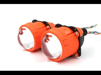 Билед модули M01 PRO, 2.5 дюйма, 12v, 5500К, с подсветкой красного цвета Devil Eyes (комплект, 2шт)