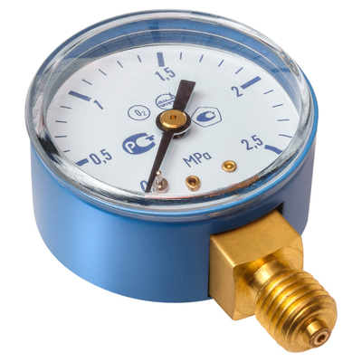 Манометр с поверкой 2,5 МПа, кислород