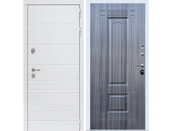 Входная белая дверь Трендо ФЛ 2