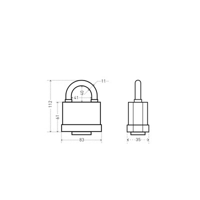 Замок навесной АЛЛЮР ВС1Ч-377П влагозащ [6751]