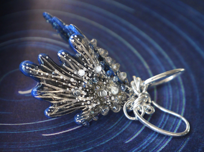 Серьги-крылья "Дитя звёздного моря", волшебное украшение-талисман