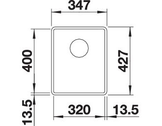 Мойка Blanco Subline 320-F с отв.арм. Infino, 523417