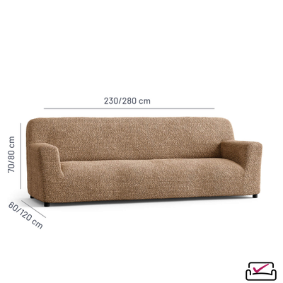 Чехол на 4хм диван Микрофибра Капучино. Защита для мягкой мебели от животных.