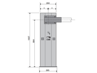 G4000T Classico - Комплект шлагбаума GARD 4000 (тумба, стрела, светоотражающие наклейки, накладки на стрелу), цвет Melon