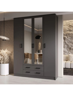 Шкаф Квадро графит С/З (Эра)