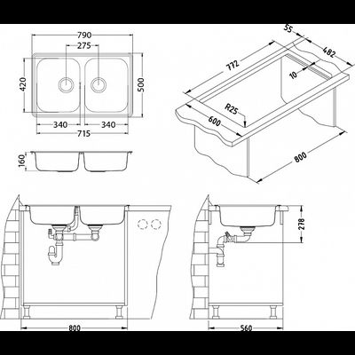 Мойка Alveus Line 90